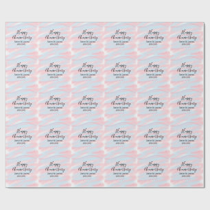 Papel De Presente Feliz aniversário de casamento nome data ano paste