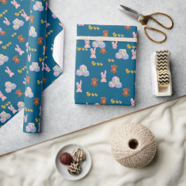 Papel De Presente Feliz Aniversário de Crianças