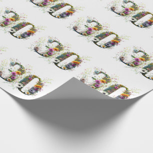 Papel De Presente Feliz Aniversário do aniversário de 30 anos Wildfl