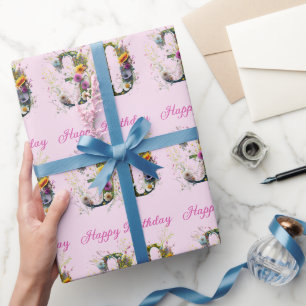 Papel De Presente Feliz Aniversário do aniversário de 30 anos Wildfl