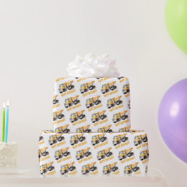 Papel De Presente Feliz Aniversário do Bando de Construção