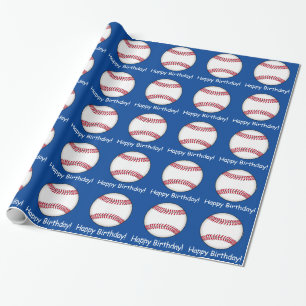 Papel De Presente Feliz aniversario do basebol