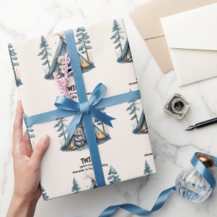 Papel De Presente Feliz Aniversário do Camper Feliz Gêmeos