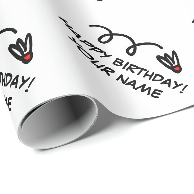 Papel De Presente Feliz aniversário do cassetete dos jogadores (Ponta do rolo)