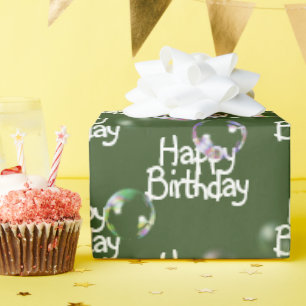 Papel De Presente Feliz aniversário do Livro Verde