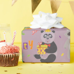 Papel De Presente Feliz Aniversário dos Animais Engraçados