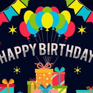 Papel De Presente Feliz aniversário dos balões