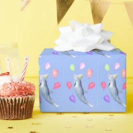 Papel De Presente Feliz Aniversário Golfinho