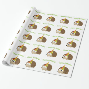 Papel De Presente Feliz aniversário! Hedgehog
