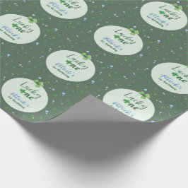 Papel De Presente Feliz Aniversário Menino Sortudo Dia de São Patríc