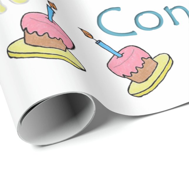 Papel De Presente Feliz Aniversário Presente Debbie (Ponta do rolo)