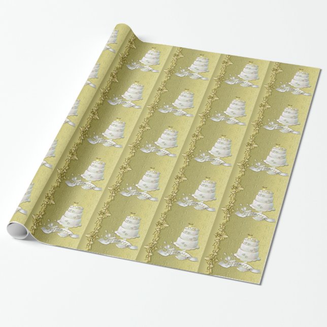 Papel De Presente Feliz Aniversário Princesa Brilhante (Desenrolado)