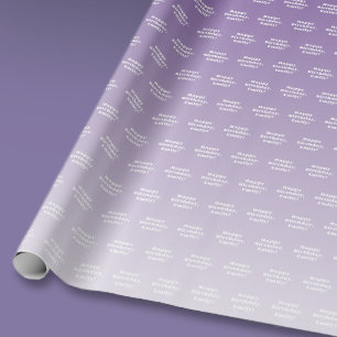 Papel De Presente Feliz Aniversário & Qualquer Nome Ombre Lilás Cl