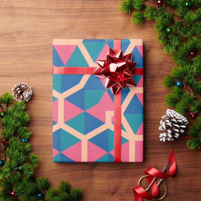 Papel De Presente Feliz aniversário sofisticado do monograma alegre (Presente de Natal)