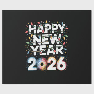 Papel De Presente Feliz Ano Novo 2026