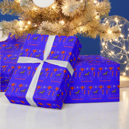 Papel De Presente Feliz ano novo chinês azul