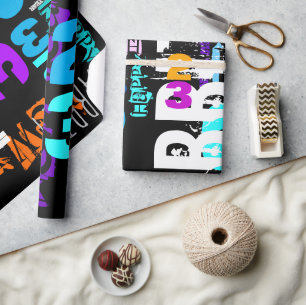 Papel De Presente Feliz ano novo do papel de enrolamento do coelho