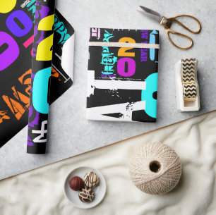 Papel De Presente Feliz ano novo do Rat Wrapping P