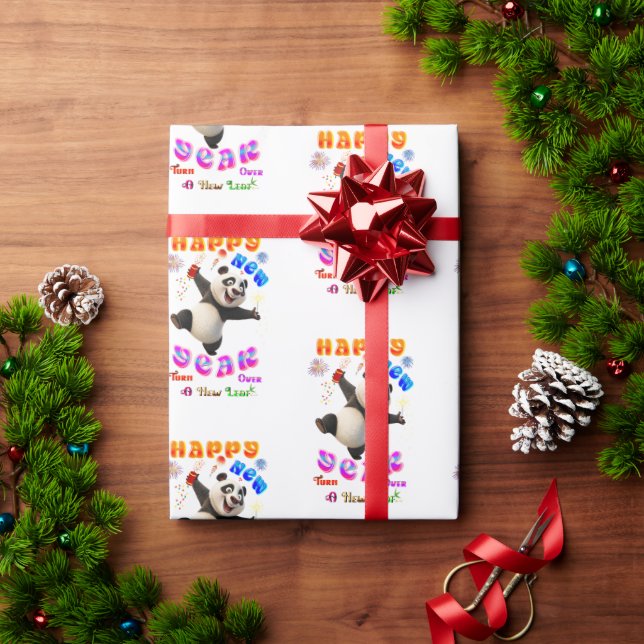Papel De Presente Feliz Ano Novo Recomece (Presente de Natal)