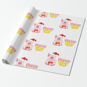 Papel De Presente feliz ano novo santa claus christmas
