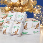 Papel De Presente Feliz Aussie Christmas Kangaroo<br><div class="desc">Um Natal Aussie Feliz com o canguru nativo australiano com sua Feliz de bebezinho Aussie no Natal</div>