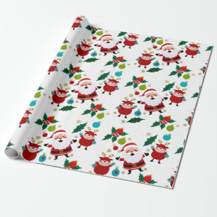Papel De Presente Feliz boneco de neve com presentes no Natal