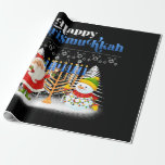 Papel De Presente Feliz Chrismukkah Natal Judeu Hanukkah<br><div class="desc">Papais noeis De Natal Meninos Jovens Jovens Homens. Engraçada fantasia de teatro humor para aqueles que acreditam em Papai Noel,  adoram Deer,  Reindeer,  Elf,  Elves,  cantando canções,  decorações de festas,  árvore,  chapéu,  meias Este Natal com Gráfico é presente de Natal excelente</div>