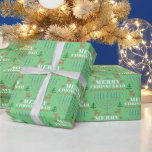 Papel De Presente Feliz Chrismukkah Pixel Reindeer e Menorah<br><div class="desc">Você tem uma família interconfessional que celebra tanto Chanucá quanto o Natal? Esta divertida,  moda,  rena de pixel,  árvore de Natal e papel de embrulho de menorah é perfeito para uma feliz celebração de Christmukkah na feliz!</div>