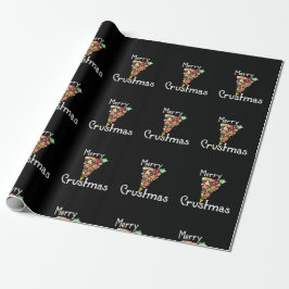 Papel De Presente Feliz Crustmas Pizza Natal