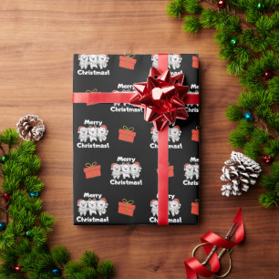 Papel De Presente Feliz de Ursos Polares