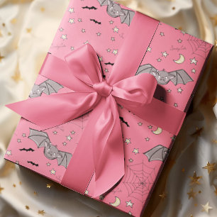 Papel De Presente Feliz Dia das Bruxas de Feliz Rosa