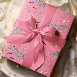 Papel De Presente Feliz Dia das Bruxas de Feliz Rosa