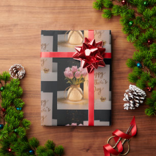 Papel De Presente Feliz Dia das Mães