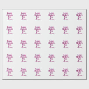 Papel De Presente Feliz dia das mães nome feminino mauve sinal tit