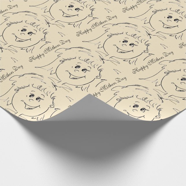 Papel De Presente Feliz dia de as mães Animado (Ponta)