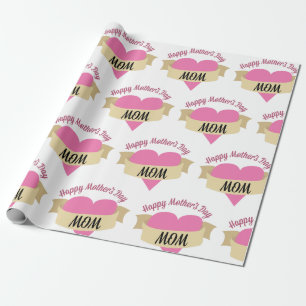 Papel De Presente Feliz Dia de as mães Mãe