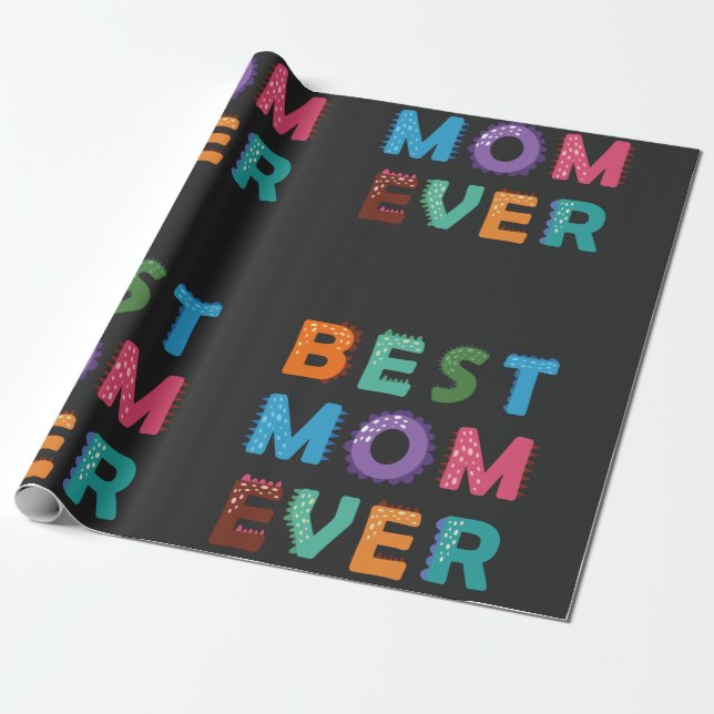 Papel De Presente Feliz dia de as mães Para A Melhor Mãe (Desenrolado)