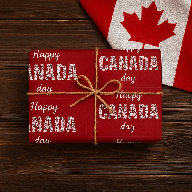Papel De Presente Feliz Dia do Canadá (Criador carregado)