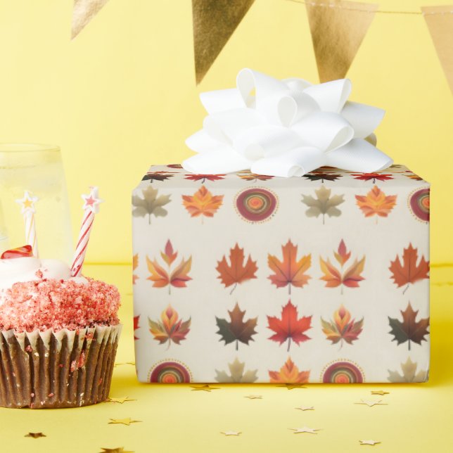 Papel De Presente Feliz Dia do Canadá! (Festa de aniversário)