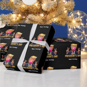 Papel De Presente Feliz Dia do Presidente Celebre Patriotismo Liberd
