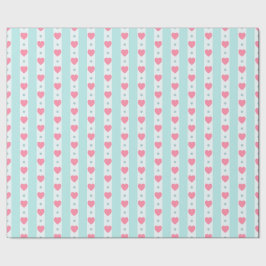 Papel De Presente Feliz dia dos namorados corações vermelhos elegant
