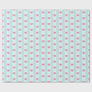 Papel De Presente Feliz dia dos namorados corações vermelhos elegant