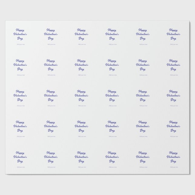 Papel De Presente Feliz dia dos namorados nome roxo adicionar texto  (Aberto)