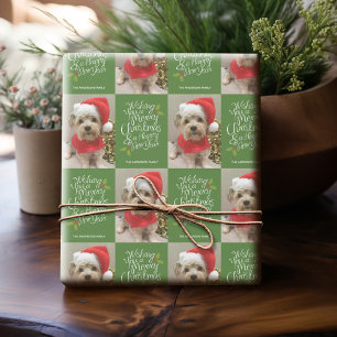 Papel De Presente Feliz Feliz ano novo de Natal - 1 Whimsical Fotogr