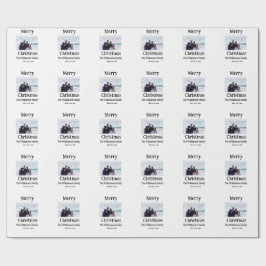 Papel De Presente Feliz feriado adiciona foto do nome da família