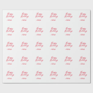 Papel De Presente Feliz feriado natalino simples mi