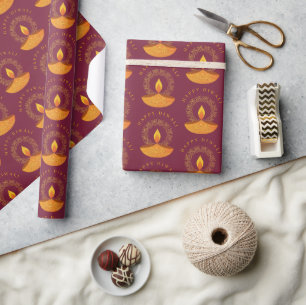 Papel De Presente Feliz Festival Diwali das Luzes
