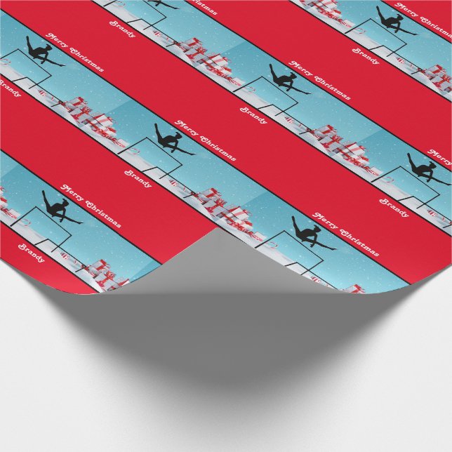 Papel De Presente Feliz ginástica de Natal (Ponta)