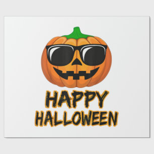 Papel De Presente Feliz Halloween Costume Engraçado Pumpkin
