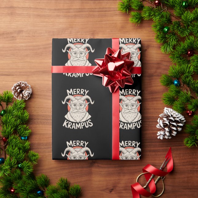 Papel De Presente Feliz Krampus Natal Cristão Festa (Presente de Natal)